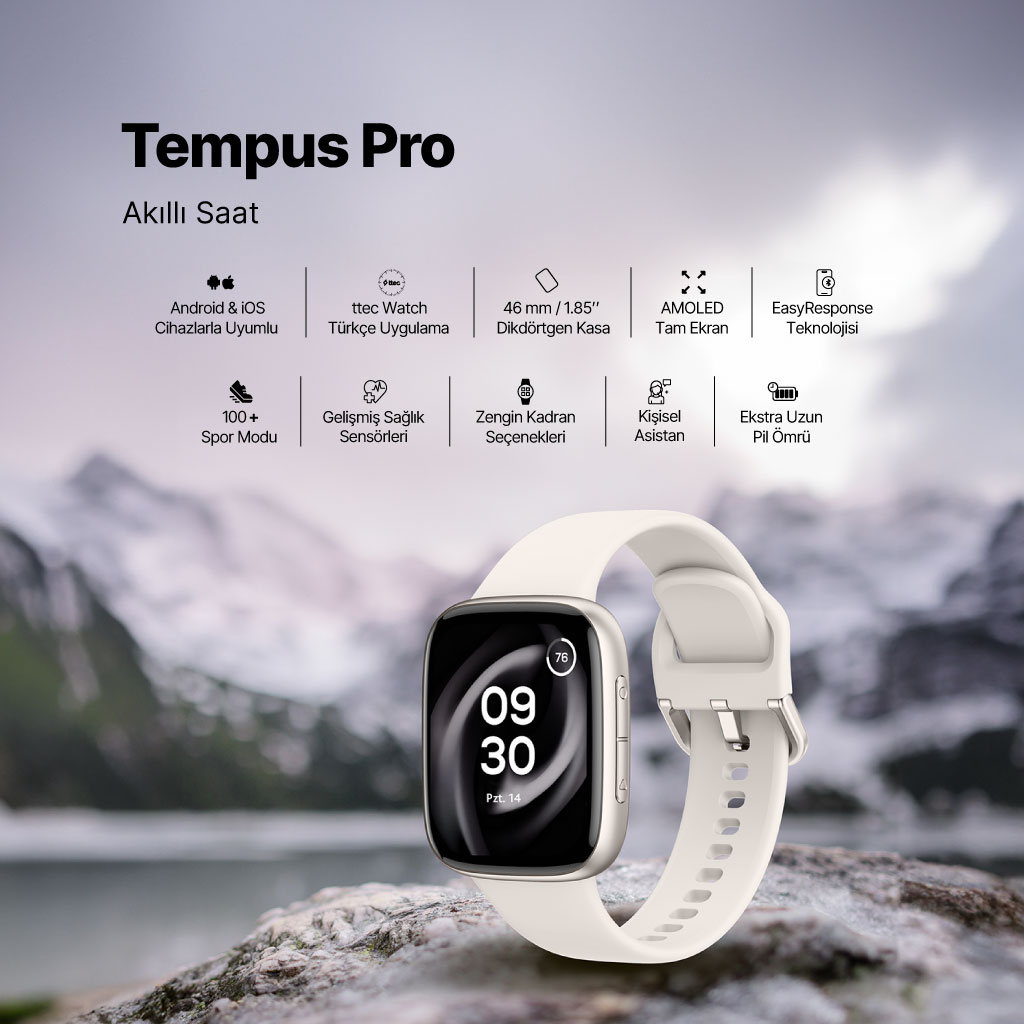 ttec Tempus Pro 46 mm Akıllı Saat